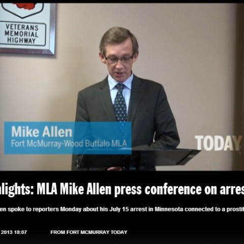 Highlights: MLA Mike Allen press conference on arrest