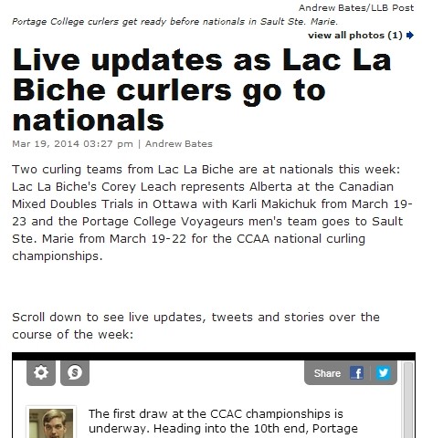 Live updates as Lac La Biche curlers go to nationals